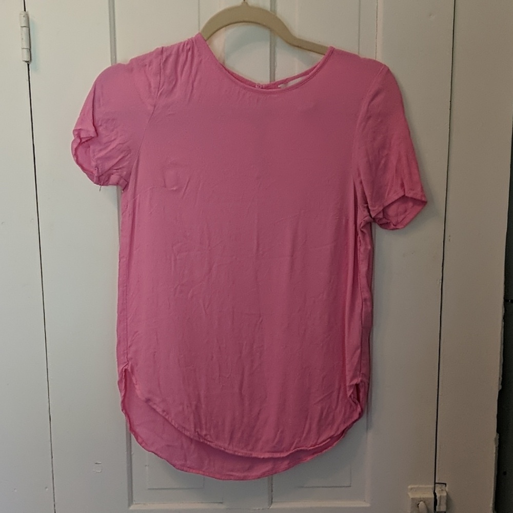 Bright Pink Crepe Blouse